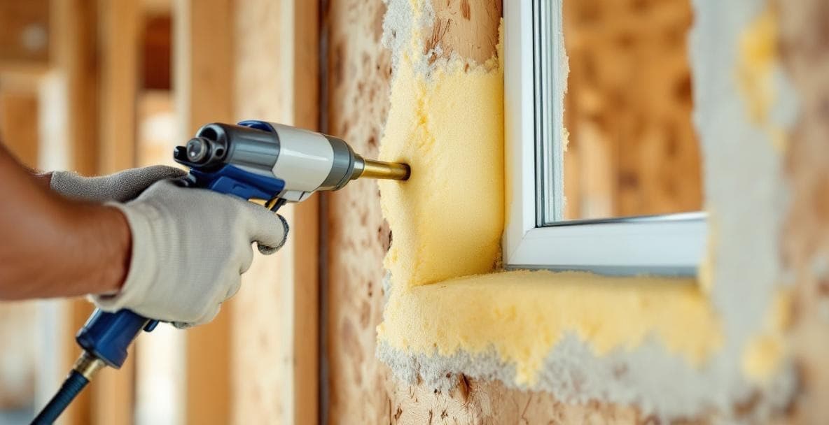 Tytan Gun and Straw PU Foam aerosol cans — polyurethane insulating foam sealant for windows and doors
