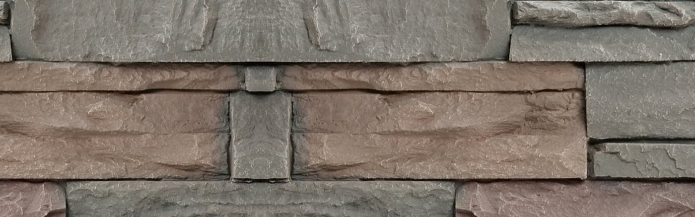 GenStone Stone Veneer Stacked Stone panel in keystone colour on Ontario home exterior