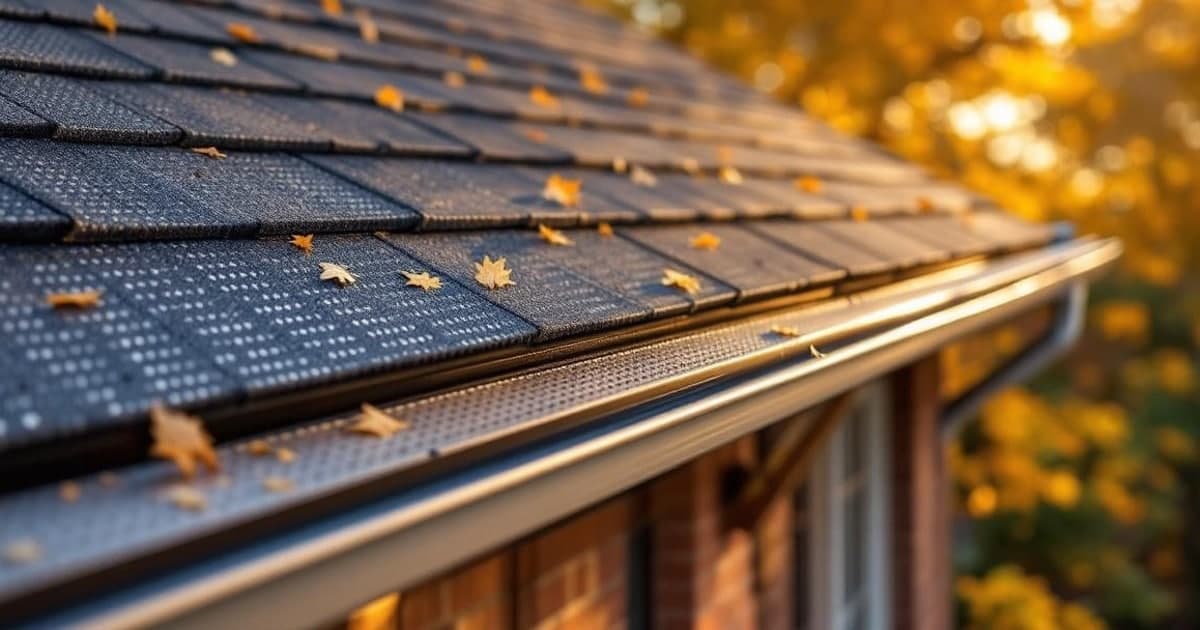 Kaycan Gutter Sentry aluminum gutter cover installed on a residential home