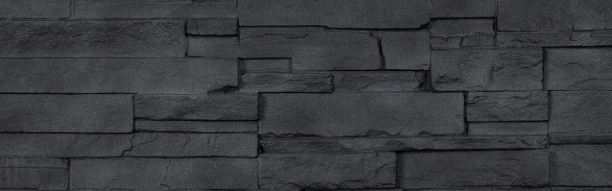NovikStone DS Dry Stack Stone polymer panels in anthracite on Ontario exterior wall