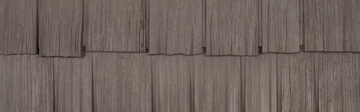 Novik Hand-Split Shake polymer cedar shake siding in cedar blend on Ontario home exterior