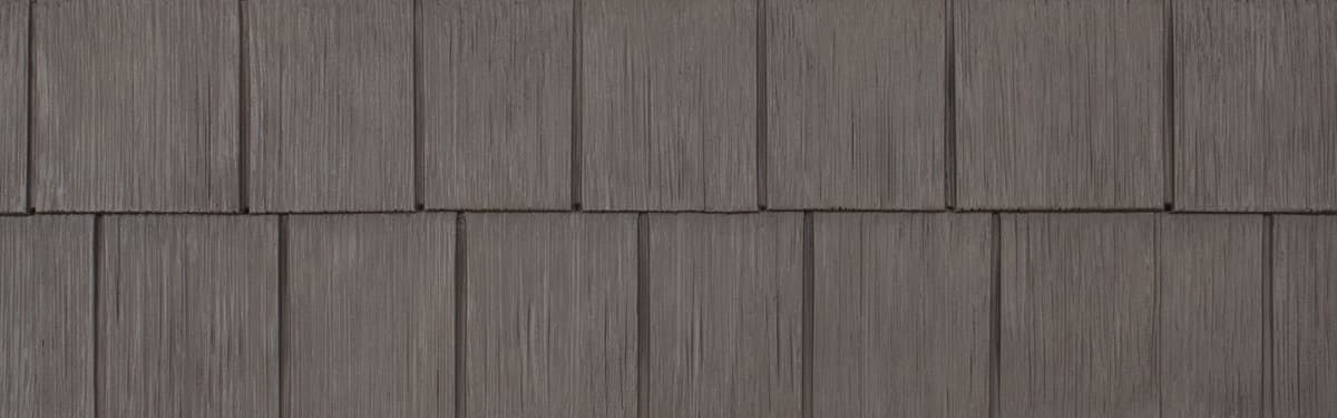 Novik Rough Sawn polymer cedar shake siding in cedar blend on Canadian home